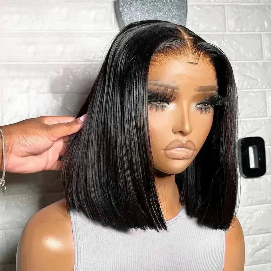Perruque Bone Straight HD Lace 13X6 / 13X4 Cheveux Humains Bob 6x6 Closure, 200% Densité, Glueless - Porcin'Hair 