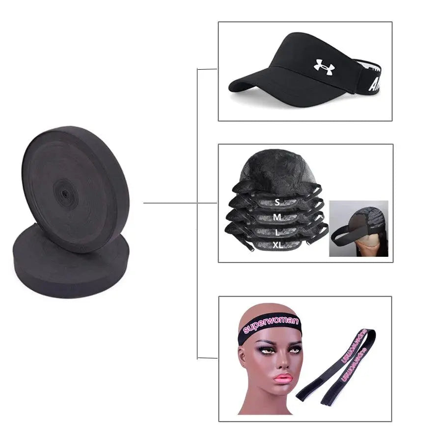 5M/roll Sewing Headband for Wig – 5 Sizes - Porcin'Hair 