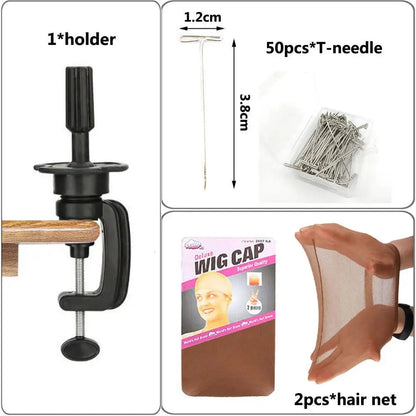 Support de Tête de Perruque en Toile, 21-24 Pouces, Tête de Mannequin pour Affichage de Coiffure, Support de Perruque Exécutif - Porcin'Hair 