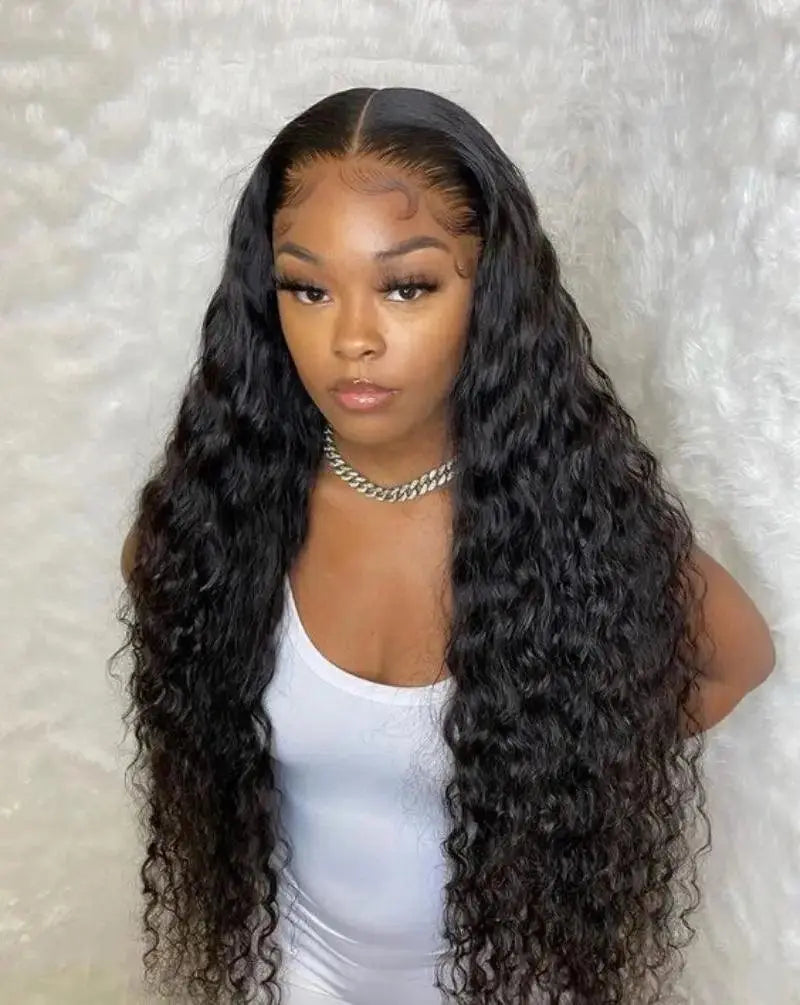 Perruque Deep Wave 200%– Lace Frontale 13x6 HD – Cheveux Humains Brésiliens Pré-Plumés - Porcin'Hair 
