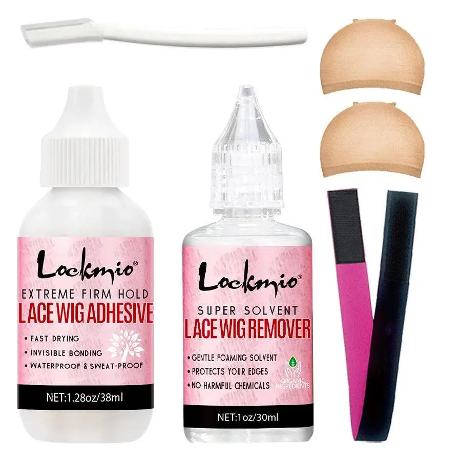 LOCKMIO – Colle Adhésive Imperméable pour Perruque & Dentelle – Kit Débutant 6 Pièces - Porcin'Hair 