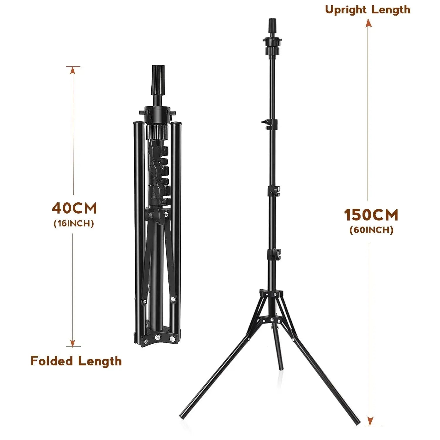 Tête de Mannequin en Toile 21-23 Pouces avec Support Tripod, Affichage de Perruque et Tête de Coiffage avec Support - Porcin'Hair 