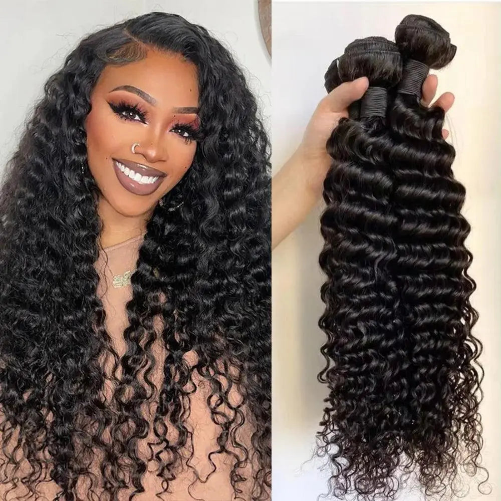 Tissage Brésilien Deep Wave – Extensions 100% Cheveux Humains - Porcin'Hair 