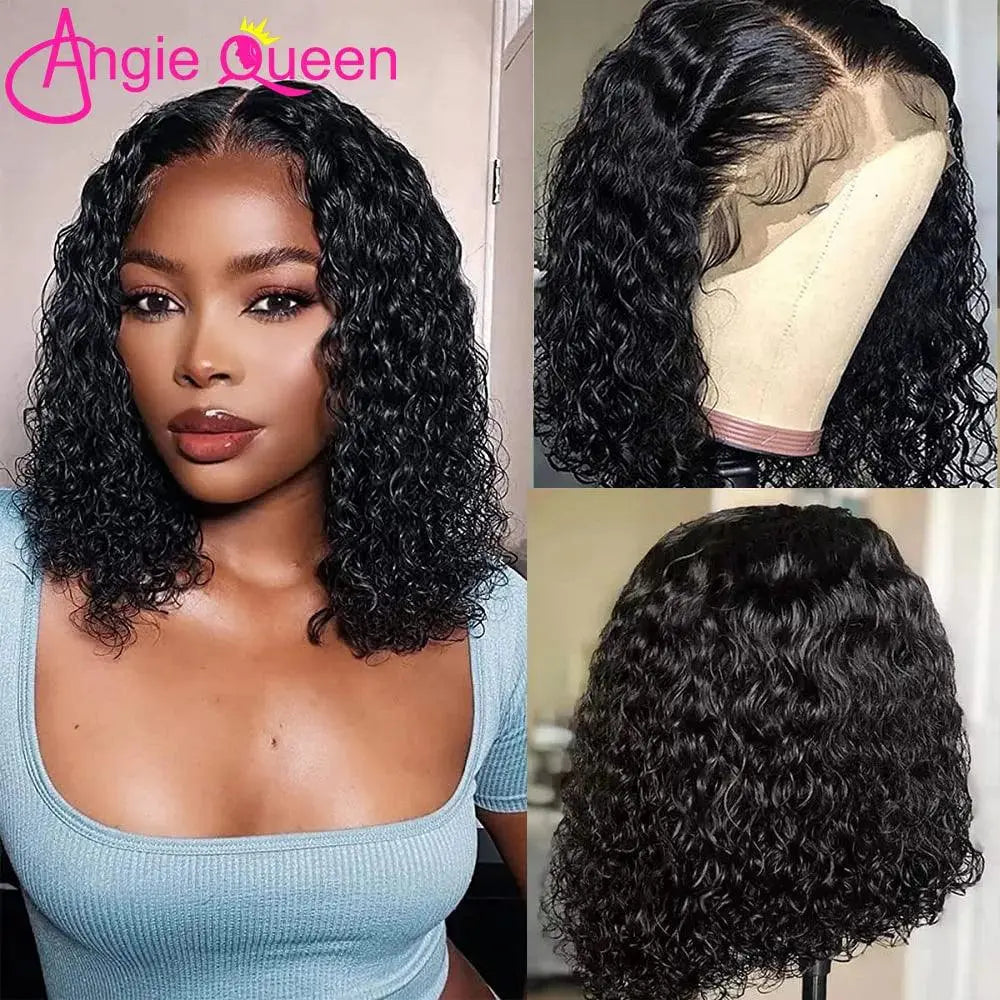 Perruque Bob Deep Wave Brésilienne – Dentelle Frontale 4x4, Cheveux Humains Remy, Pré-Plumée - Porcin'Hair 