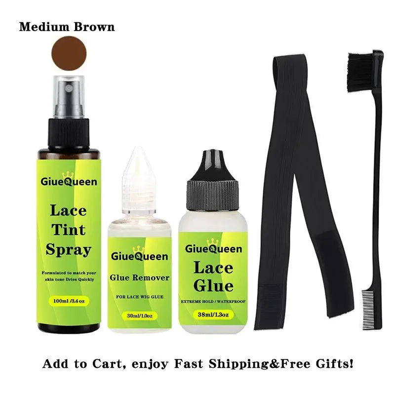 Kit d’Installation de Perruque Étanche – Colle en Aérosol & Accessoires – 8 Pièces - Porcin'Hair 