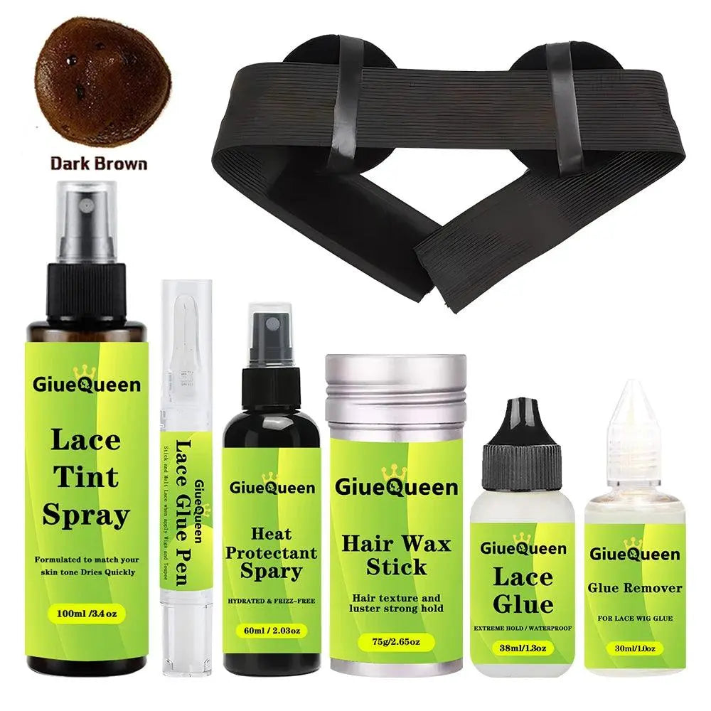 Kit d’Installation de Perruque Étanche – Colle en Aérosol & Accessoires – 8 Pièces - Porcin'Hair 
