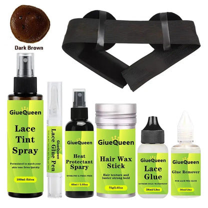 Kit d’Installation de Perruque Étanche – Colle en Aérosol & Accessoires – 8 Pièces - Porcin'Hair 
