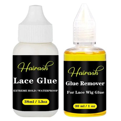 Kit Complet pour Perruque : Colle Imperméable pour Lace Front Wig + Dissolvant de Colle à Base de Plantes + Stick Cire Coiffante + Spray Teinte pour Dentelle - Porcin'Hair 