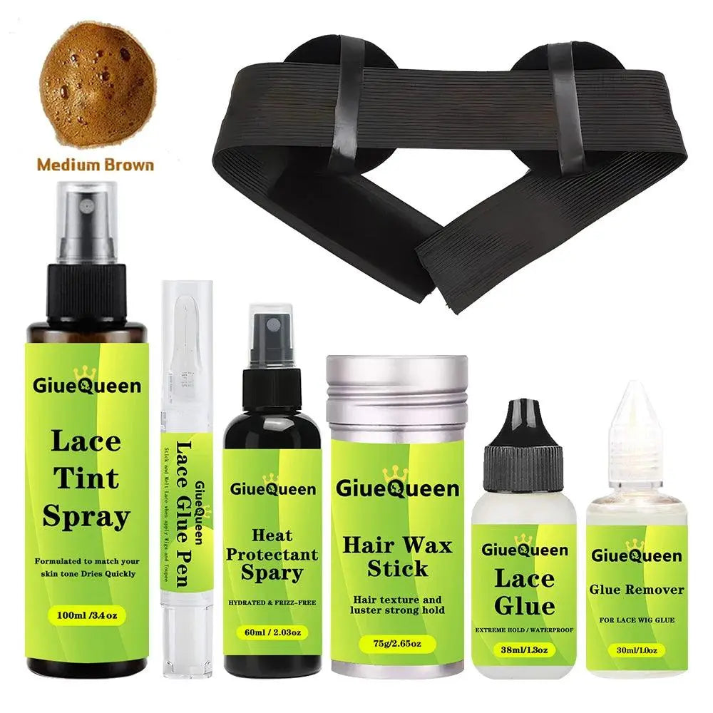 Kit d’Installation de Perruque Étanche – Colle en Aérosol & Accessoires – 8 Pièces - Porcin'Hair 