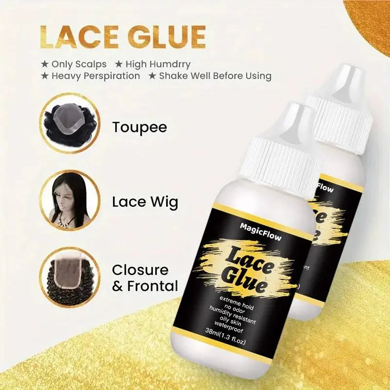 Colle à Dentelle Invisible Imperméable pour Perruque, Super Collage, Tenue Longue Durée, Adhésif Résistant à l'Eau - Porcin'Hair 