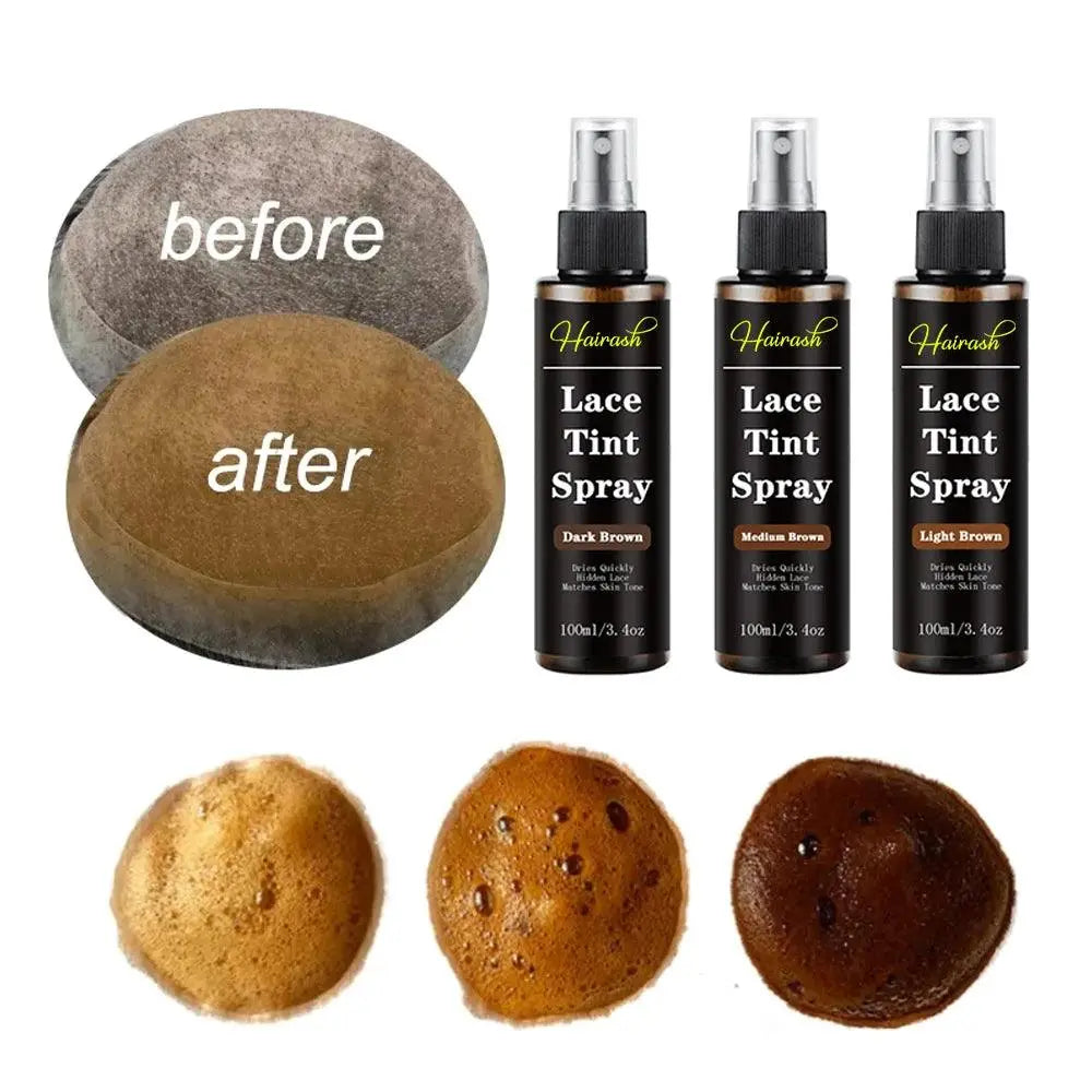 Kit Complet pour Perruque : Colle Imperméable pour Lace Front Wig + Dissolvant de Colle à Base de Plantes + Stick Cire Coiffante + Spray Teinte pour Dentelle - Porcin'Hair 