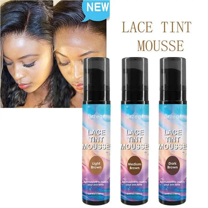 Spray Teinte pour Perruques en Dentelle – Brun Foncé, Moyen & Clair – 100ml - Porcin'Hair 