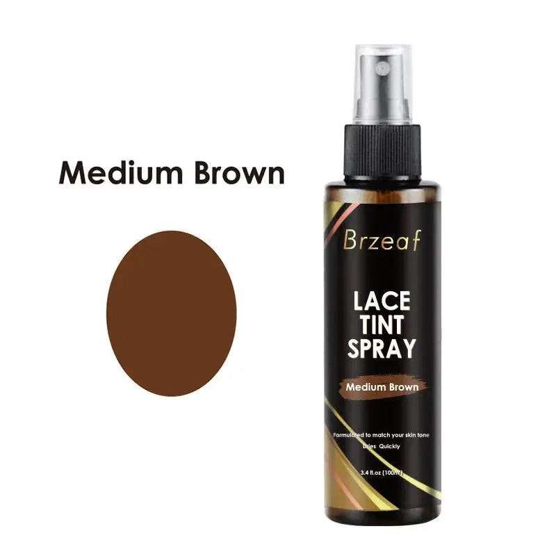 Spray Teinte pour Perruques en Dentelle – Brun Foncé, Moyen & Clair – 100ml - Porcin'Hair 