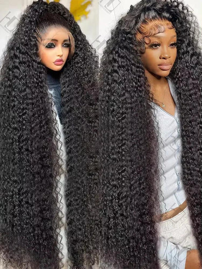 Perruque HD Lace Front – Deep Wave & Loose Water Curly, 300% Densité, 20-46 Pouces, Cheveux Humains
