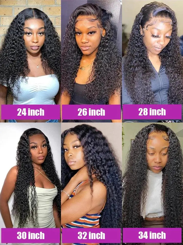 Perruque HD Lace Front – Deep Wave & Loose Water Curly, 300% Densité, 20-46 Pouces, Cheveux Humains - Porcin'Hair 