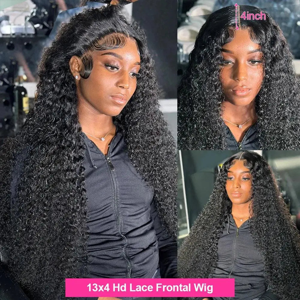 Perruque HD 13x6 en Cheveux Humains 200% densités – Deep Wave & Water Wave, Brésilienne - Porcin'Hair 