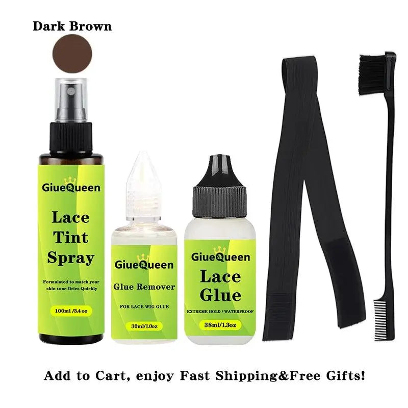Kit d’Installation de Perruque Étanche – Colle en Aérosol & Accessoires – 8 Pièces - Porcin'Hair 