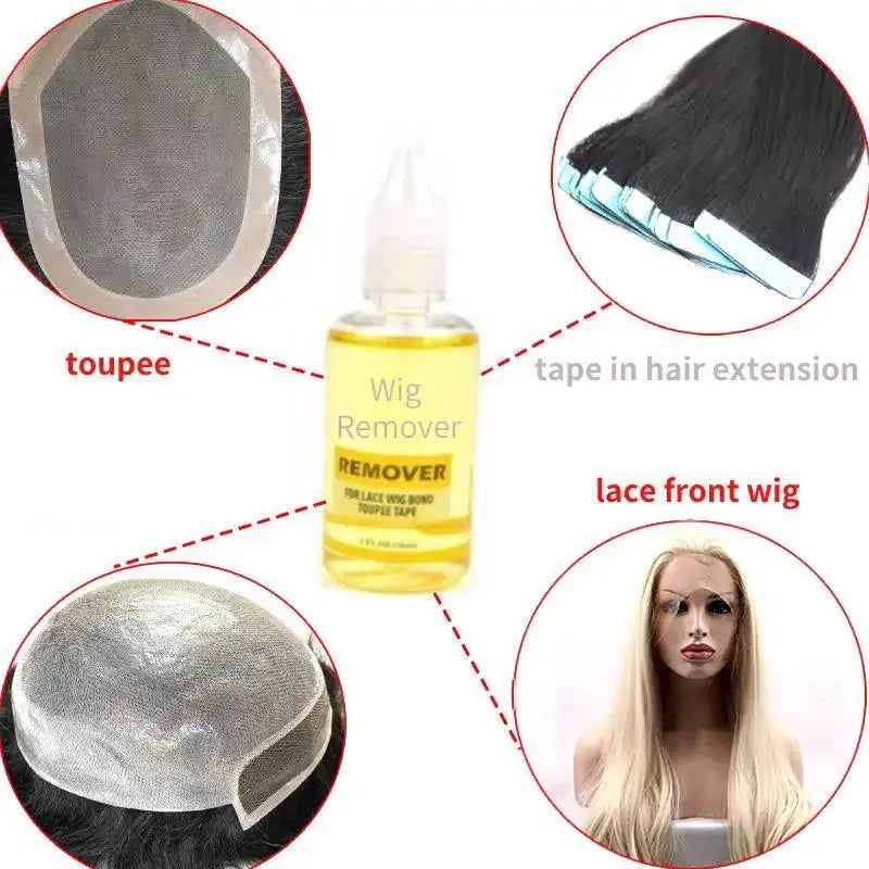 Dissolvant de colle pour perruque imperméable, super colle pour perruques en dentelle, toupet, fermeture, anciers d'avertissement pour cheveux, spray d'épilation - Porcin'Hair 