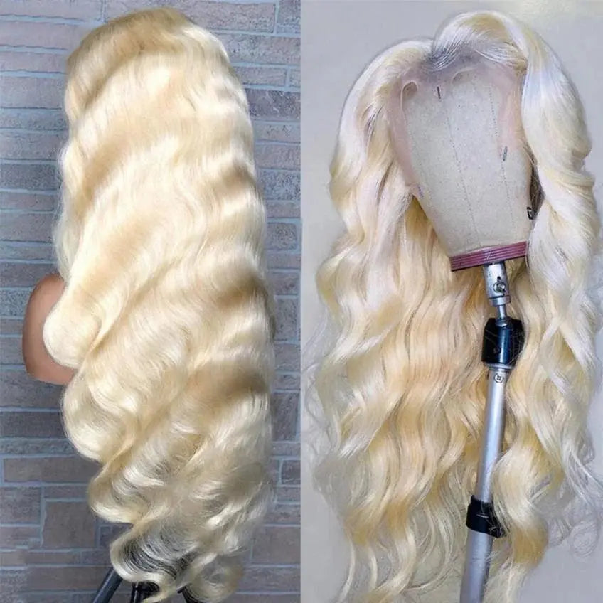 Perruque Frontale Body Wave Blonde 613 – Dentelle HD 13x6 – 200% Cheveux Humains Pré-Plumés - Porcin'Hair 