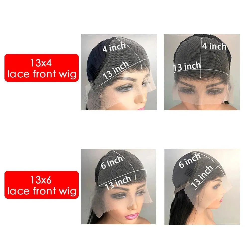 Perruque Frontale Curly 18-42 pouces, 210% densité Cheveux Humains 13x4/13x6 HD, Deep Wave - Porcin'Hair 