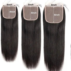 Closure Extensions de Cheveux Naturels Lisses – Lace Closure HD & Frontal
