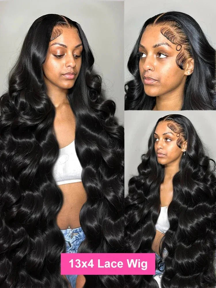 Lace Wig Body Wave HD – 13x6 Frontal ou 5x5 Closure, 30-40” Cheveux Humains Brésiliens - Porcin'Hair 