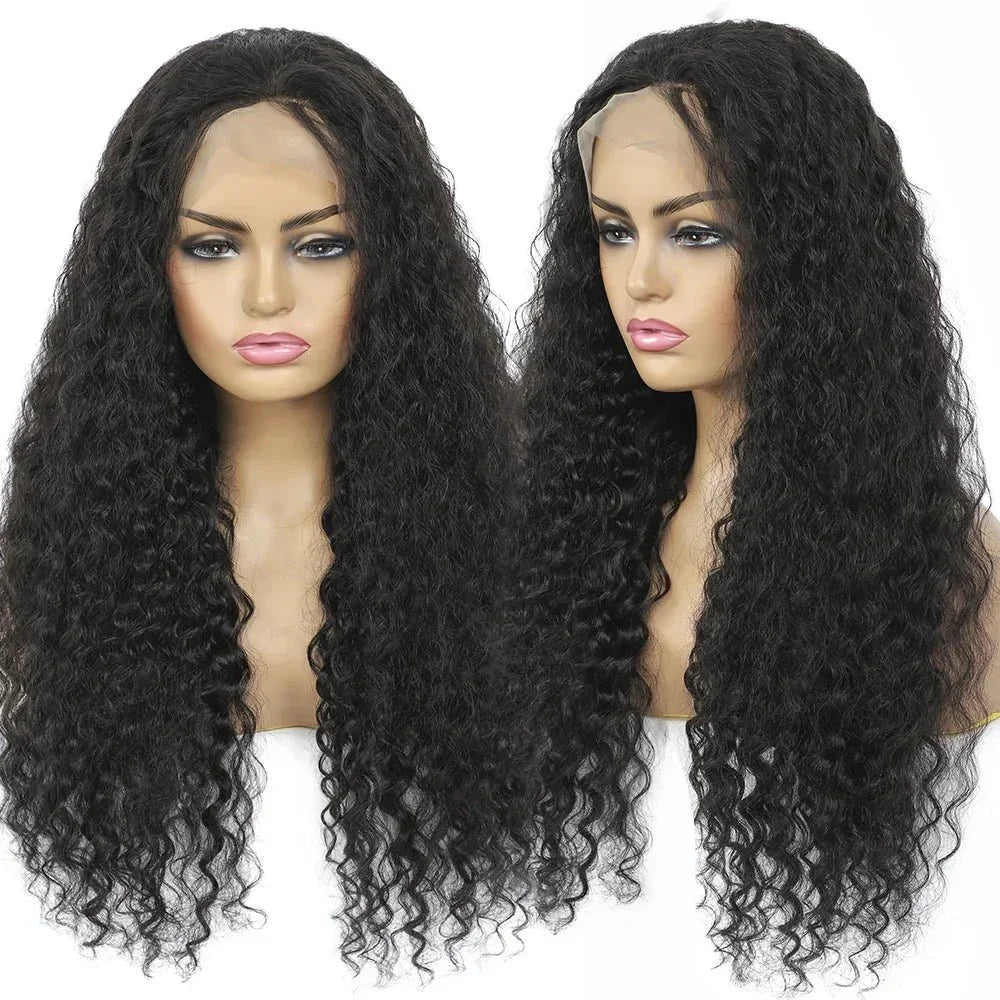 Lace Wig Deep Wave HD – Dentelle 13x4 / 13x6, Cheveux Humains Bouclés (Sans Colle, Naturelle) - Porcin'Hair 