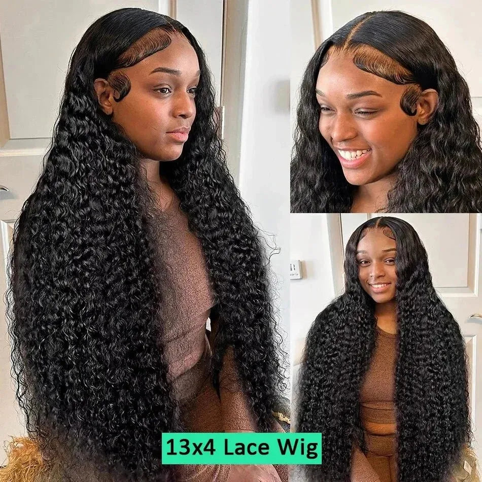 Perruque Frontale 13x6 HD – Vague Profonde – Cheveux Humains 100% Naturels – 30 à 40 pouces – 200% Densité - Porcin'Hair 