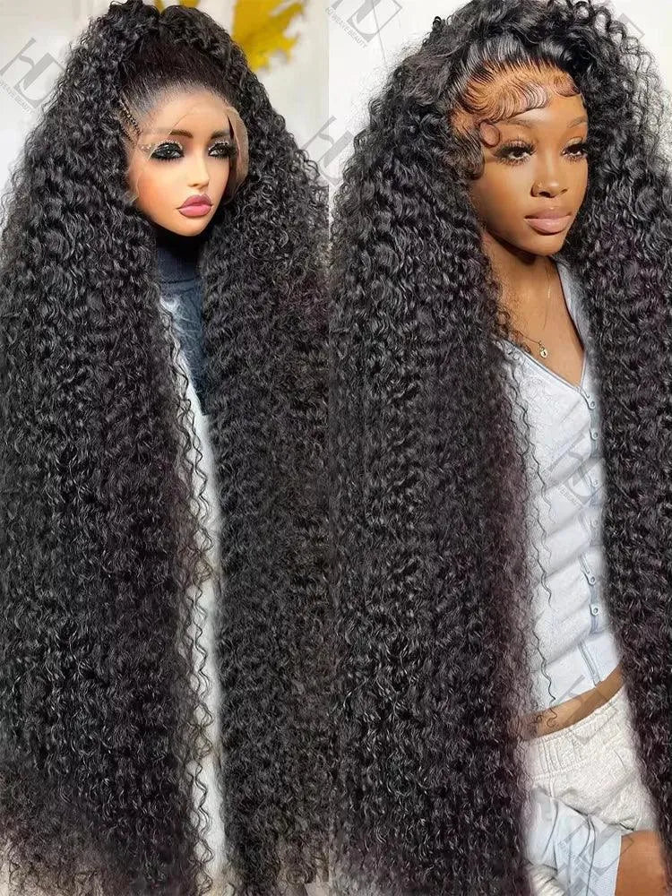 Perruque HD Lace Front – Deep Wave & Loose Water Curly, 300% Densité, 20-46 Pouces, Cheveux Humains - Porcin'Hair 