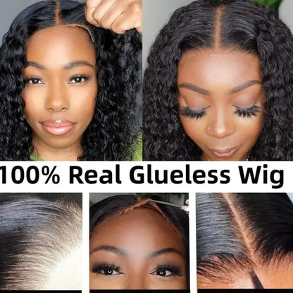 Perruque Water Wave Bob Sans Colle – Pré-Plumée, HD 13x4, Cheveux Humains Brésiliens, Boucles Profondes - Porcin'Hair 