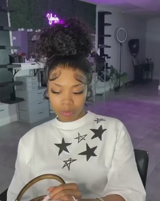 360° Frontal Wig, 300% Density Human Hair, Deep Curly Wave, Invisible HD Lace, Glueless