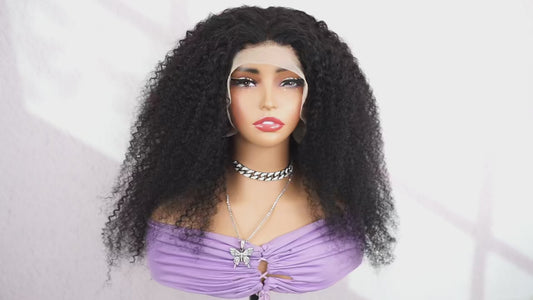 Peluca Bob con ondas al agua sin pegamento, pre-arrancada, HD 13x4, cabello humano brasileño, rizos profundos