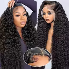 Peluca frontal HD de 13x6 – Onda profunda – Cabello humano 100 % natural – 30 a 40 pulgadas – Densidad del 200 % 