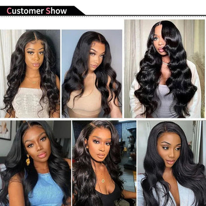 Tissage Brésilien 100% Naturel Body Wave – Couleur Noir Naturel – Extensions de Cheveux Humains – Lots 1/3 - Porcin'Hair 