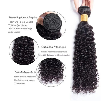 Tissage profond - Mèches Brésiliennes Naturelles Remy – Ondulées & Bouclées - Porcin'Hair 